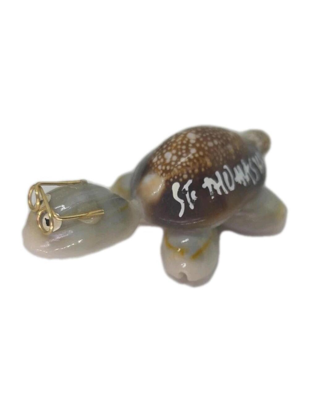Vintage Handmade Seashell Turtle Wire Glasses St. Thomas V.I. Virgin Islands 2"